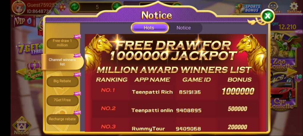 TEEN PATTI WINNER APK DOWNLOAD & GET 100% INSTANT CASH BONUS!-FREE SLOTS 777 3